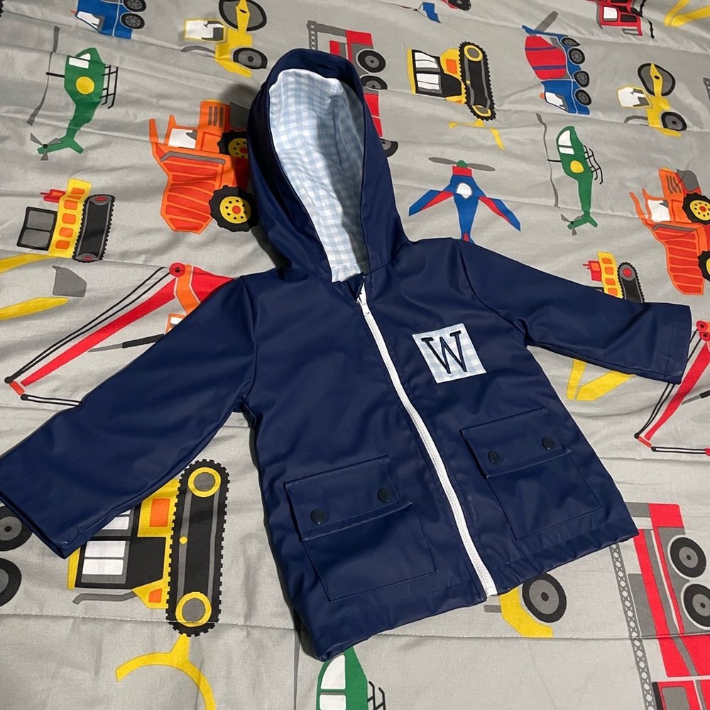18m Navy Blue "W" Raincoat
